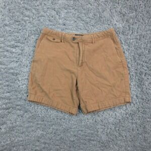 Banana Republic Shorts Mens 32 Brown Linen Blend Chino Casual Summer 31x6.5*